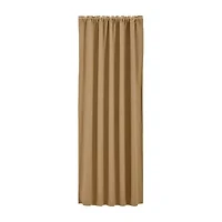 Vhc Brands Cotton Burlap Rod Pocket Blackout Single Curtain Panel