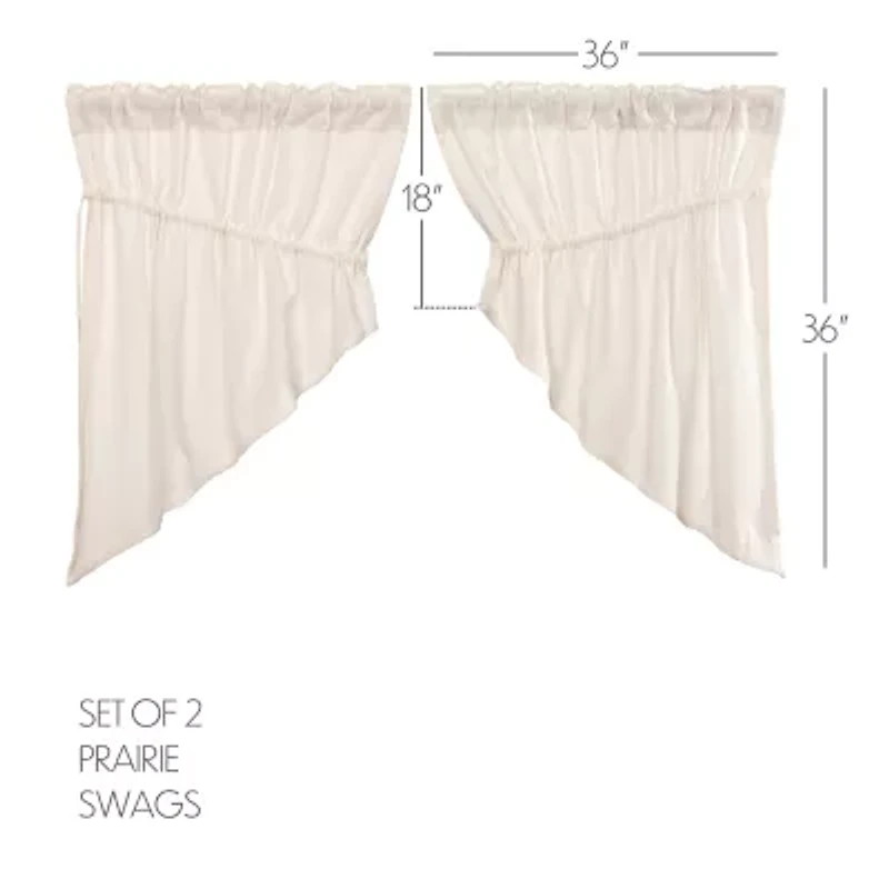 Vhc Brands Cotton Burlap Prairie Swag Rod Pocket Valance