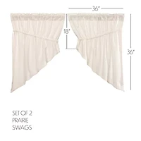 Vhc Brands Cotton Burlap Prairie Swag Rod Pocket Valance