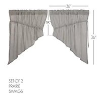 Vhc Brands Cotton Burlap Prairie Swag Rod Pocket Tailored Valance