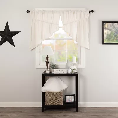 Vhc Brands Cotton Burlap Prairie Swag Rod Pocket Valance