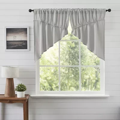 Vhc Brands Cotton Burlap Prairie Swag Rod Pocket Tailored Valance