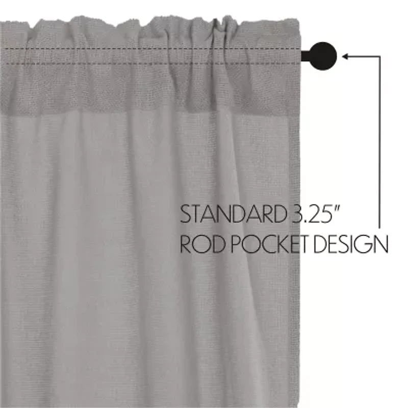Vhc Brands Cotton Burlap Prairie Swag Rod Pocket Tailored Valance