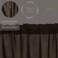 Vhc Brands Cotton Burlap Prairie Swag Rod Pocket Tailored Valance
