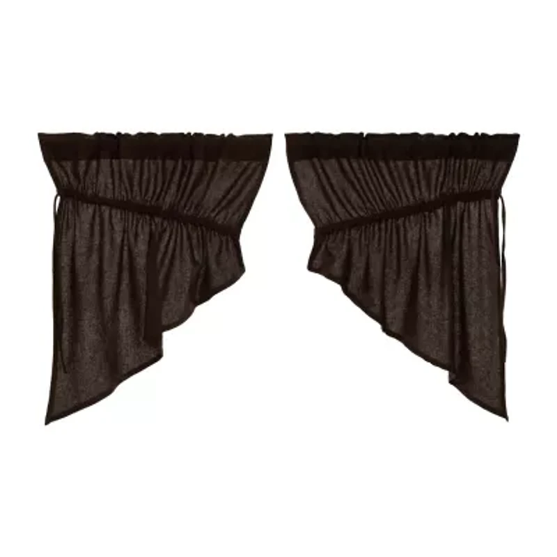 Vhc Brands Cotton Burlap Prairie Swag Rod Pocket Tailored Valance