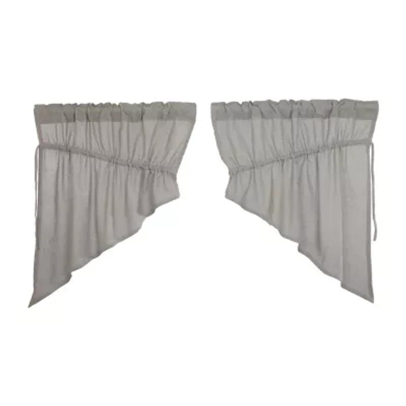 Vhc Brands Cotton Burlap Prairie Swag Rod Pocket Tailored Valance