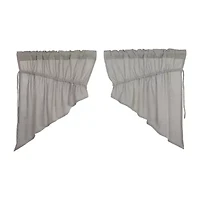 Vhc Brands Cotton Burlap Prairie Swag Rod Pocket Tailored Valance