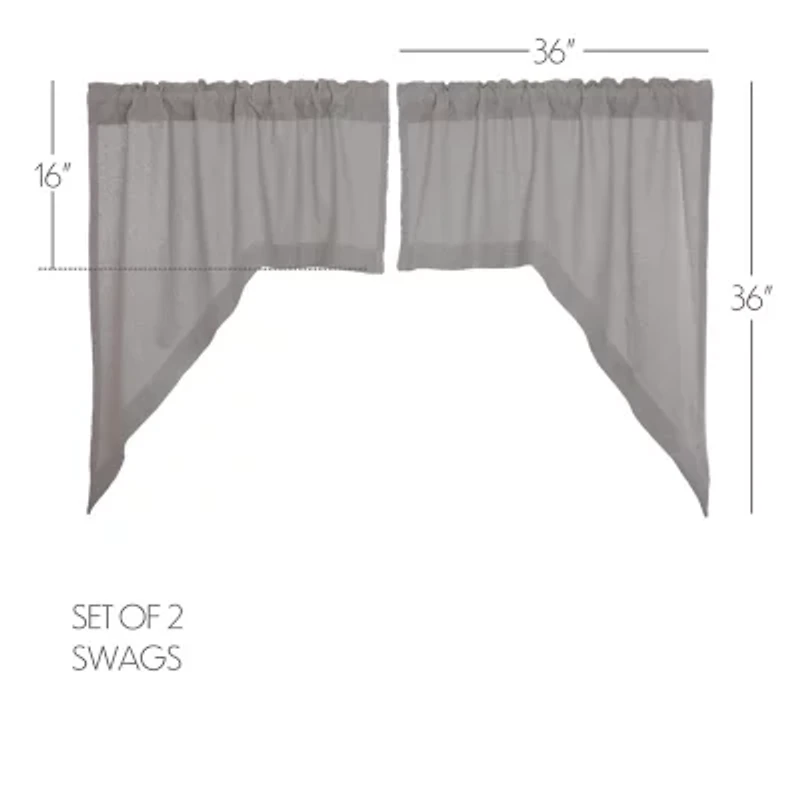 Vhc Brands Cotton Burlap Swag Rod Pocket Tailored Valance