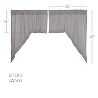 Vhc Brands Cotton Burlap Swag Rod Pocket Tailored Valance