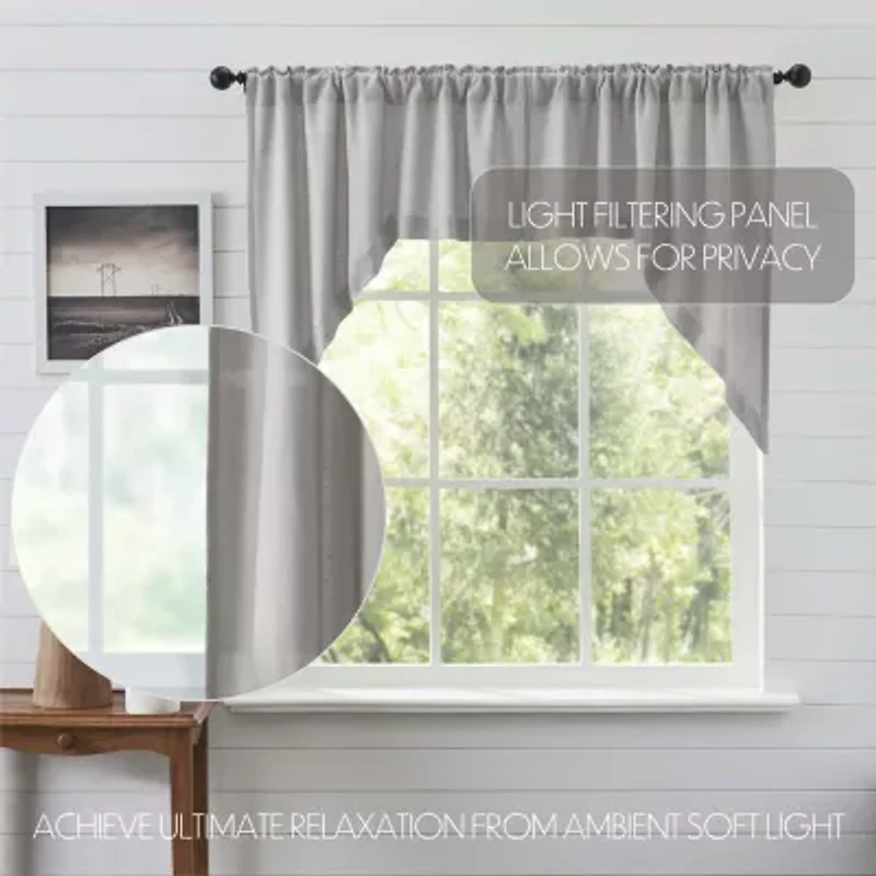 Vhc Brands Cotton Burlap Swag Rod Pocket Tailored Valance