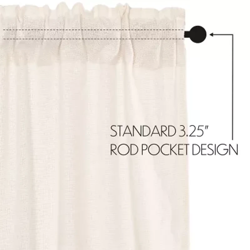 Vhc Brands Cotton Burlap Swag Rod Pocket Tailored Valance