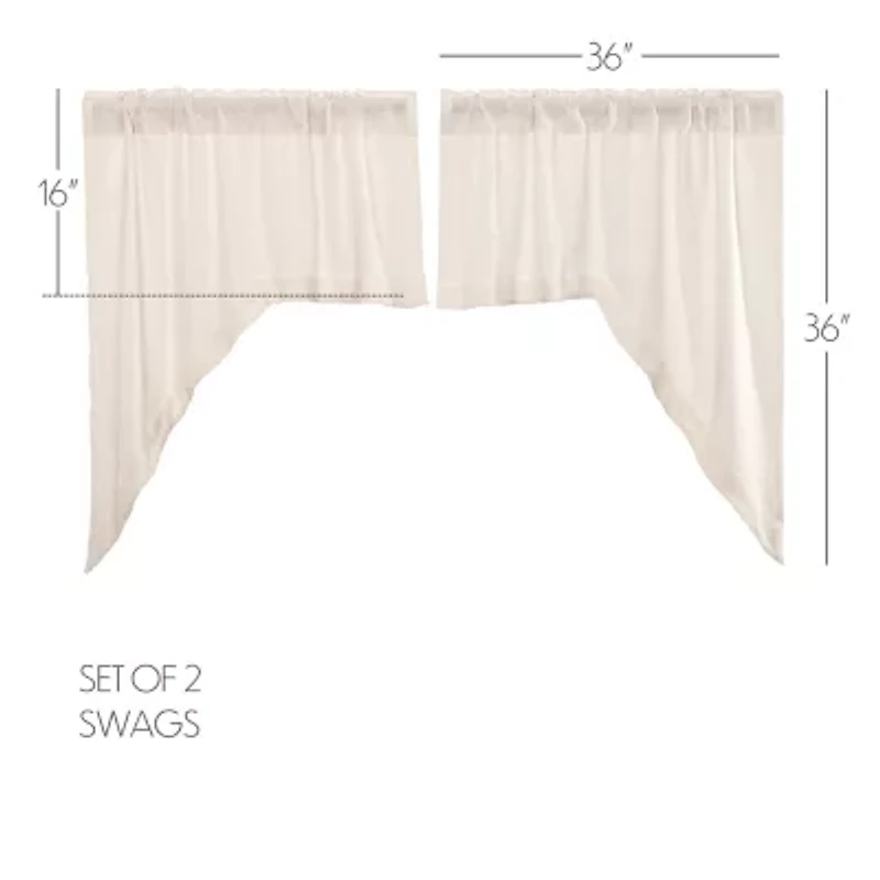 Vhc Brands Cotton Burlap Swag Rod Pocket Valance