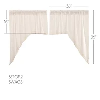 Vhc Brands Cotton Burlap Swag Rod Pocket Valance