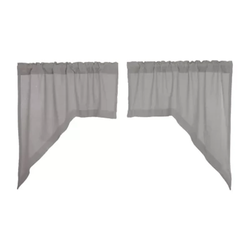 Vhc Brands Cotton Burlap Swag Rod Pocket Tailored Valance