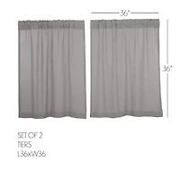 Vhc Brands Cotton Burlap 2-pc. Rod Pocket Window Tier