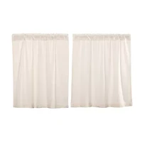 Vhc Brands Cotton Burlap 2-pc. Rod Pocket Window Tier