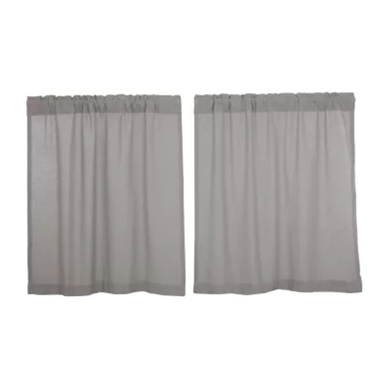 Vhc Brands Cotton Burlap 2-pc. Rod Pocket Window Tier