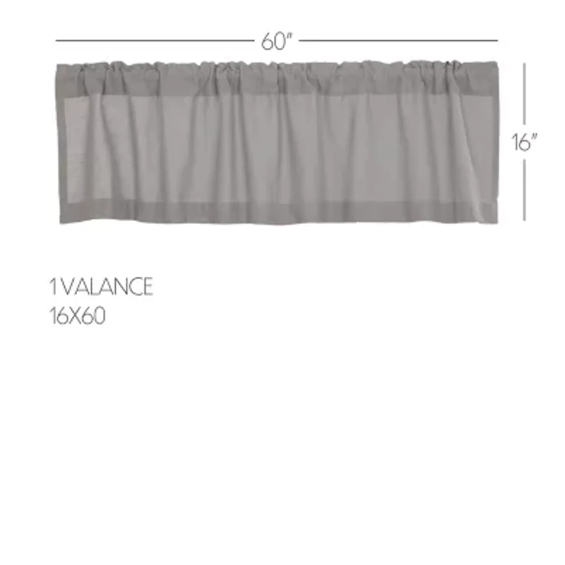 Vhc Brands Cotton Burlap Rod Pocket Tailored Valance