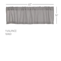 Vhc Brands Cotton Burlap Rod Pocket Tailored Valance