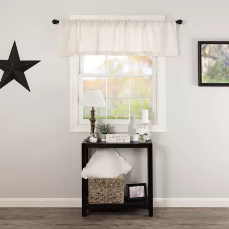 Vhc Brands Cotton Burlap Rod Pocket Tailored Valance
