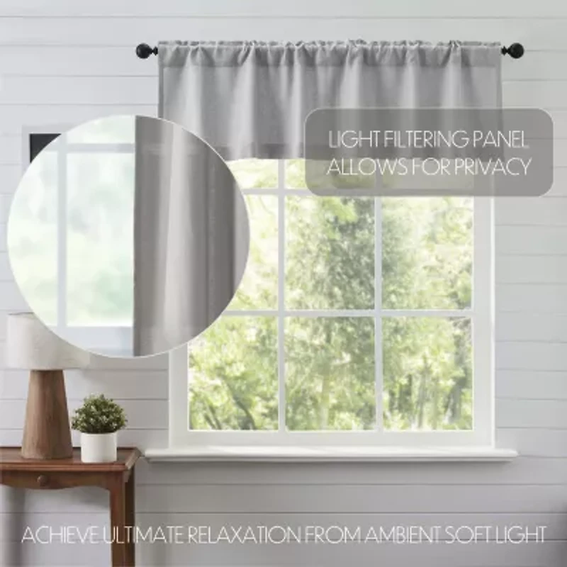 Vhc Brands Cotton Burlap Rod Pocket Tailored Valance