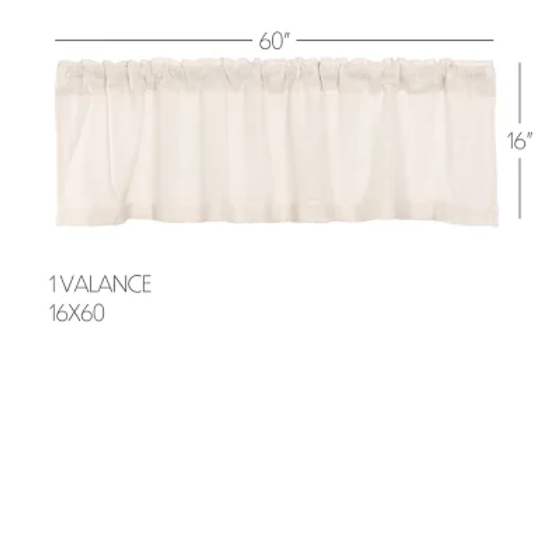 Vhc Brands Cotton Burlap Rod Pocket Valance