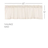 Vhc Brands Cotton Burlap Rod Pocket Valance