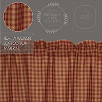 Vhc Brands Country Check Prairie Swag Rod Pocket Scallop Valance