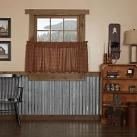 Vhc Brands Country Check 2-pc. Rod Pocket Window Tier
