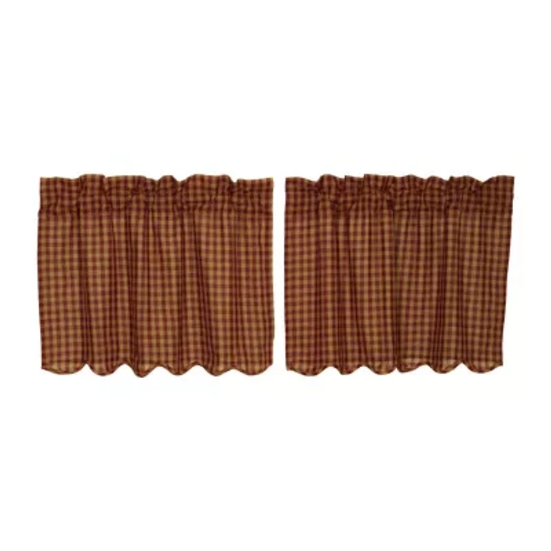 Vhc Brands Country Check 2-pc. Rod Pocket Window Tier