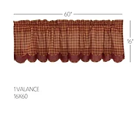 Vhc Brands Country Check Layered Rod Pocket Valance