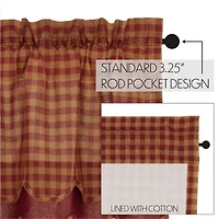 Vhc Brands Country Check Layered Rod Pocket Valance