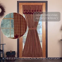 Vhc Brands Country Star Light-Filtering Rod Pocket Single Door Panel Curtain