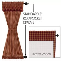 Vhc Brands Country Star Light-Filtering Rod Pocket Single Door Panel Curtain