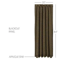 Vhc Brands Country Star Rod Pocket Blackout Single Curtain Panel