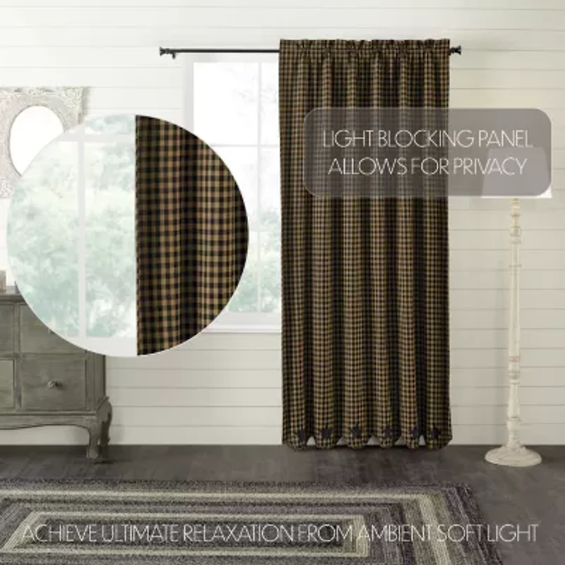 Vhc Brands Country Star Rod Pocket Blackout Single Curtain Panel