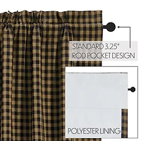 Vhc Brands Country Star Rod Pocket Blackout Single Curtain Panel