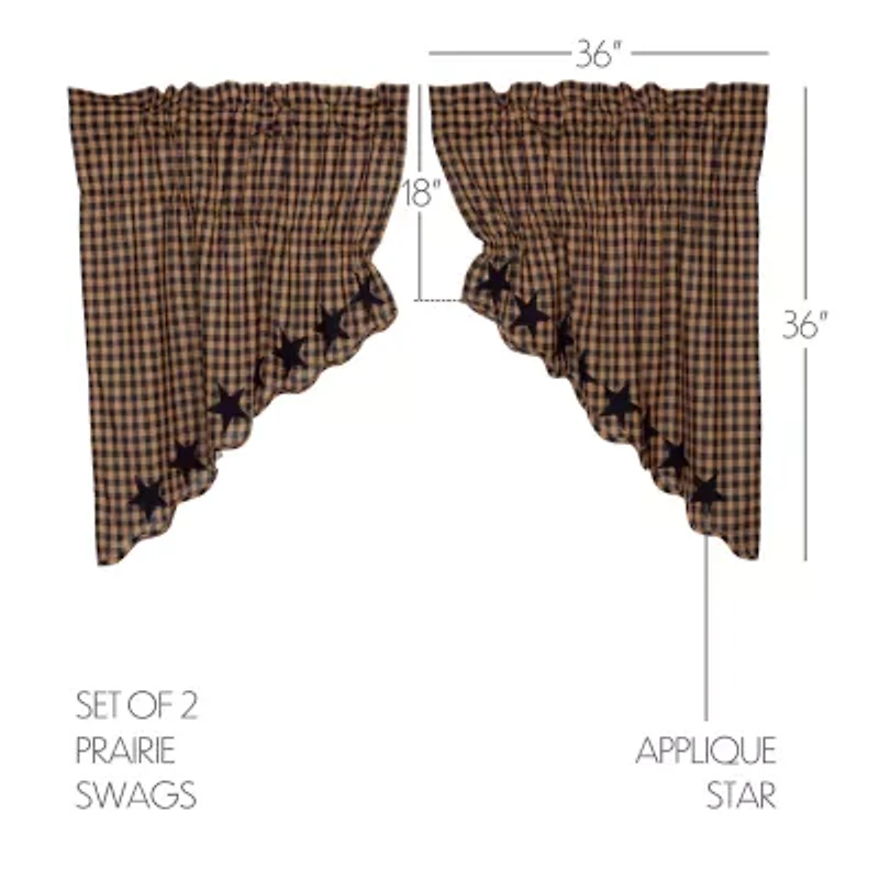 Vhc Brands Country Star Prairie Swag Rod Pocket Scallop Valance