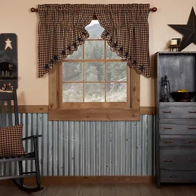 Vhc Brands Country Star Prairie Swag Rod Pocket Scallop Valance