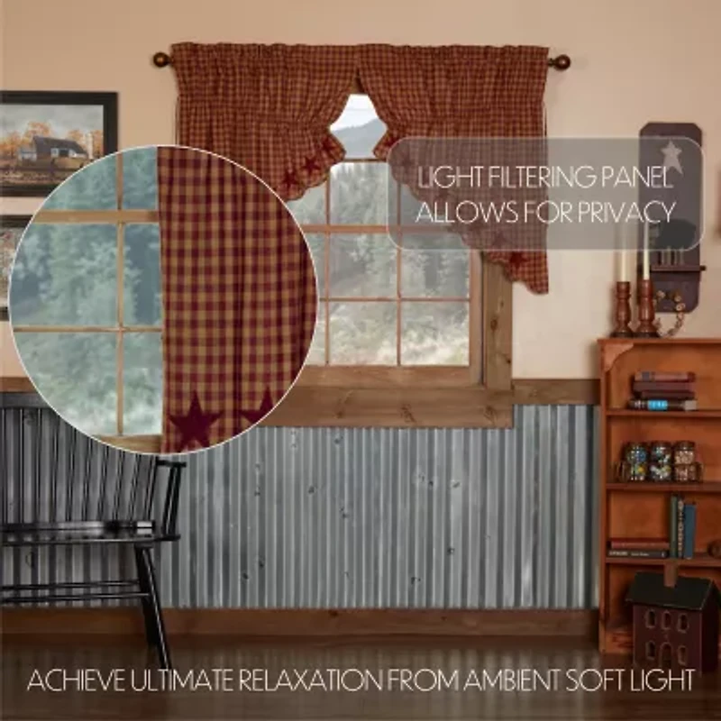 Vhc Brands Country Star Prairie Swag Rod Pocket Valance