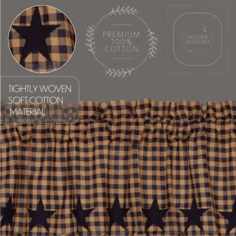 Vhc Brands Country Star Prairie Swag Rod Pocket Scallop Valance