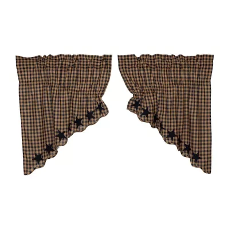 Vhc Brands Country Star Prairie Swag Rod Pocket Scallop Valance