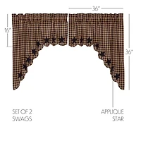 Vhc Brands Country Star Swag Rod Pocket Valance