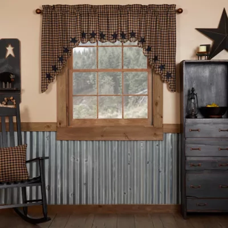 Vhc Brands Country Star Swag Rod Pocket Valance