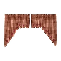 Vhc Brands Country Star Swag Rod Pocket Scallop Valance