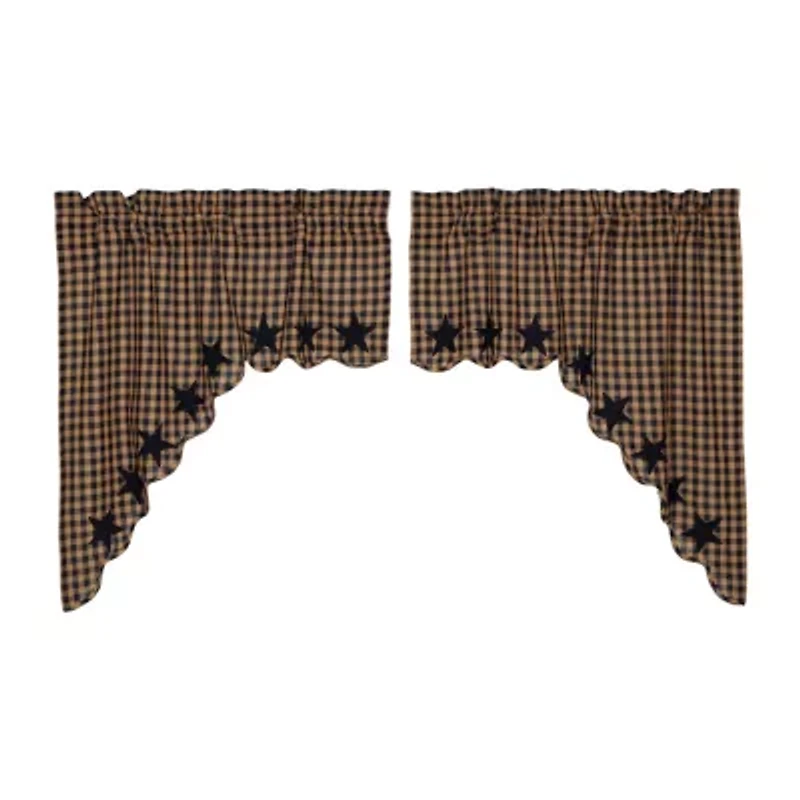 Vhc Brands Country Star Swag Rod Pocket Valance