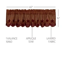 Vhc Brands Country Star Layered Rod Pocket Valance