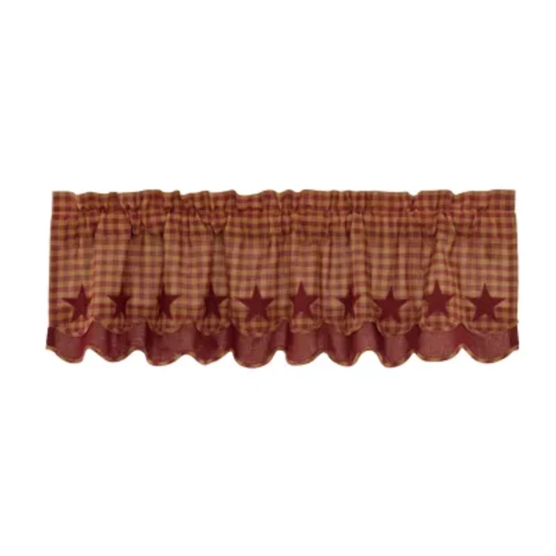 Vhc Brands Country Star Layered Rod Pocket Valance