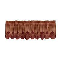 Vhc Brands Country Star Layered Rod Pocket Valance