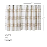Vhc Brands Country Woven Plaid 2-pc. Rod Pocket Window Tier